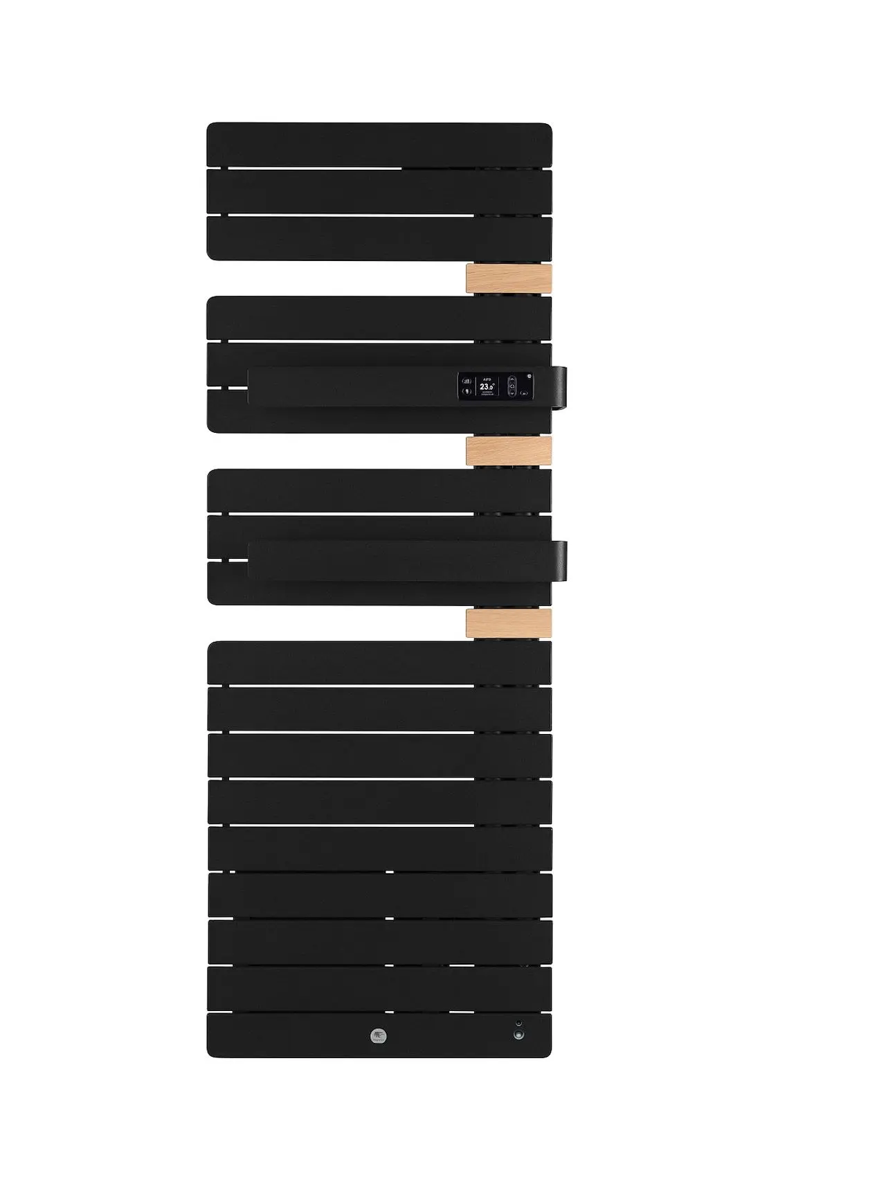 Radiateur électrique sèche-serviettes Allure Virtuose Mât à droite 1750W Noir carbone/Chêne - THERMOR - 483146