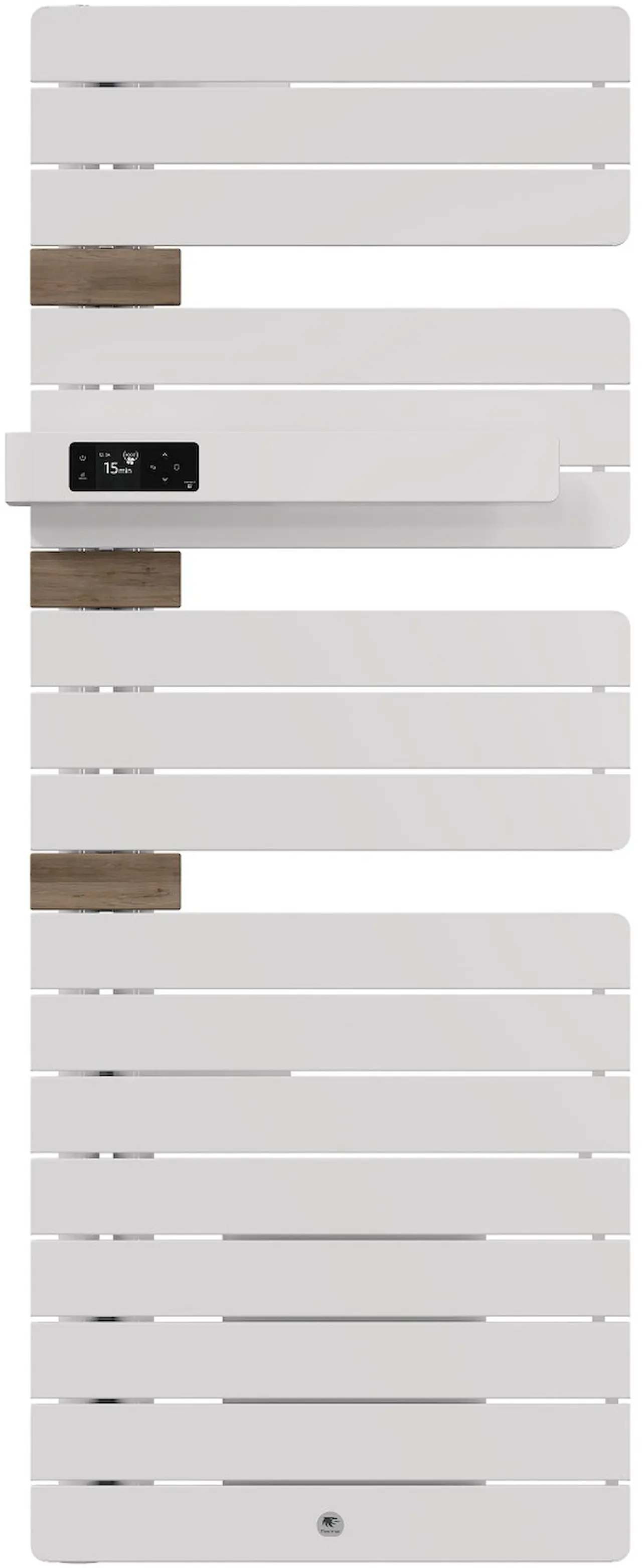 Radiateur électrique sèche-serviettes Allure 4 Classique Mât à gauche 1750W Blanc Brillant/Chêne - THERMOR - 483273