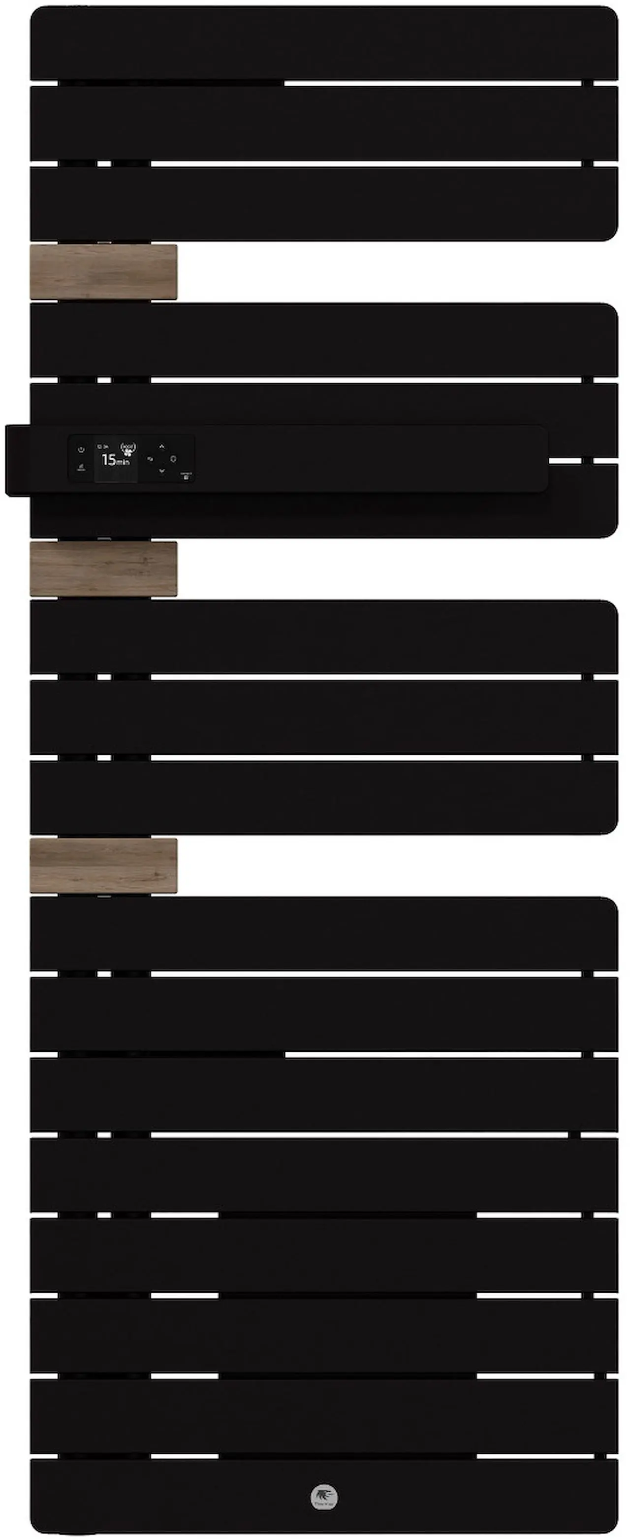 Radiateur électrique sèche-serviettes Allure 4 Classique Mât à gauche 1750W Noir carbone/Chêne - THERMOR - 483287