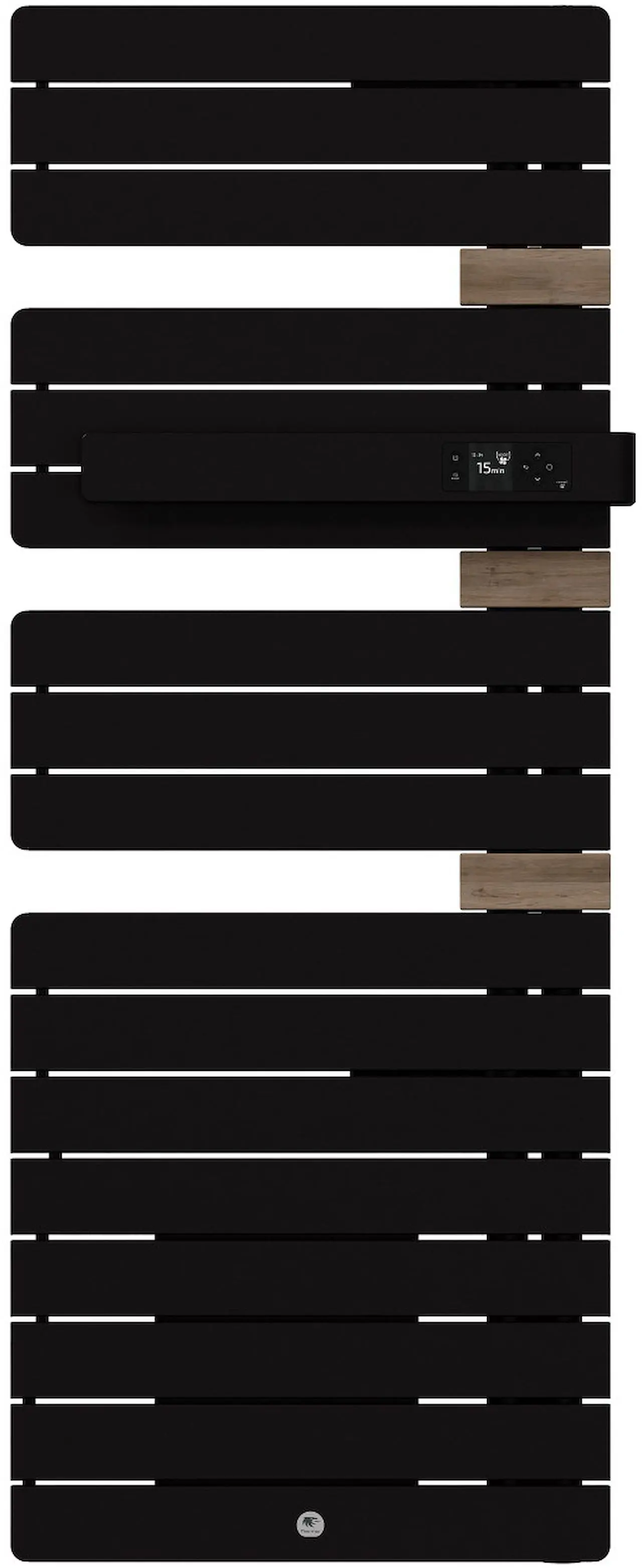 Radiateur électrique sèche-serviettes Allure 4 Classique Mât à droite 1750W Noir carbone/Chêne - THERMOR - 483288