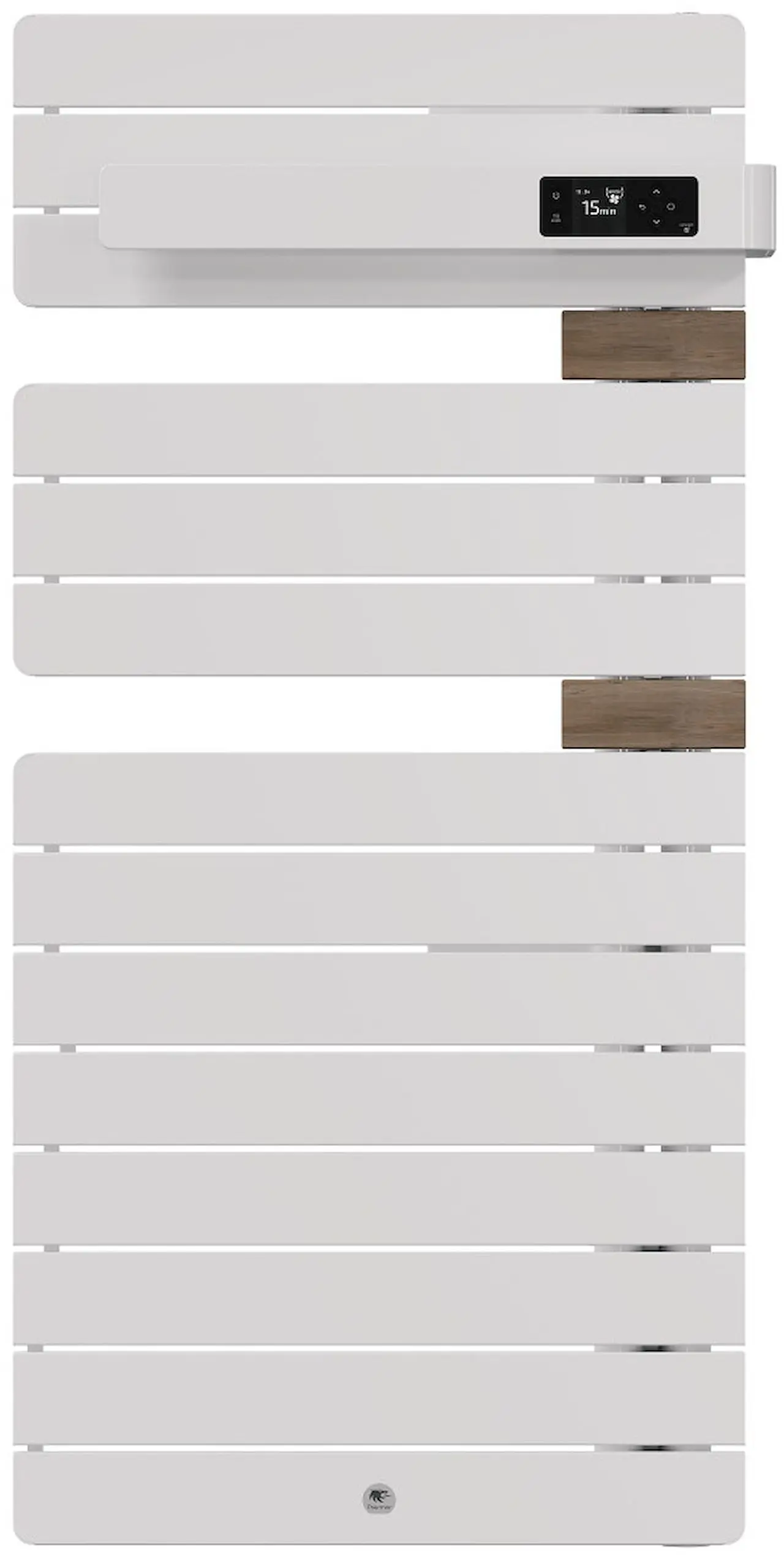 Radiateur électrique sèche-serviettes Allure 4 Classique Mât à droite 500W Blanc Brillant/Chêne - THERMOR - 483290