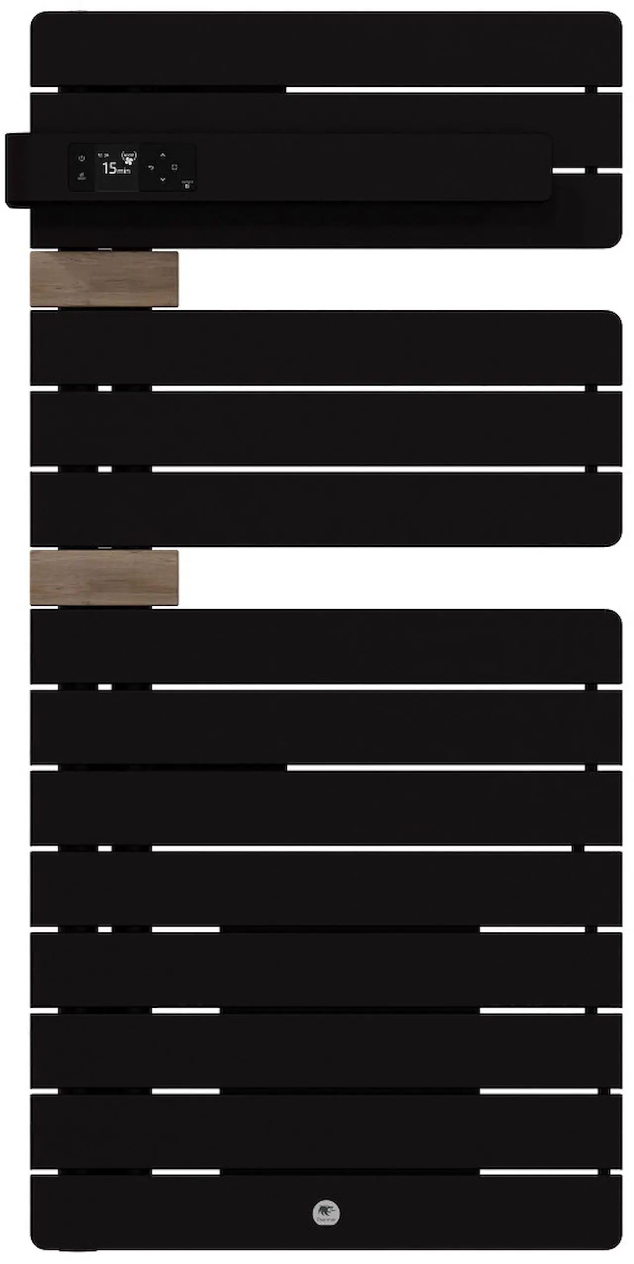 Radiateur électrique sèche-serviettes Allure 4 Classique Mât à gauche 1500W Noir carbone/Chêne - THERMOR - 483332