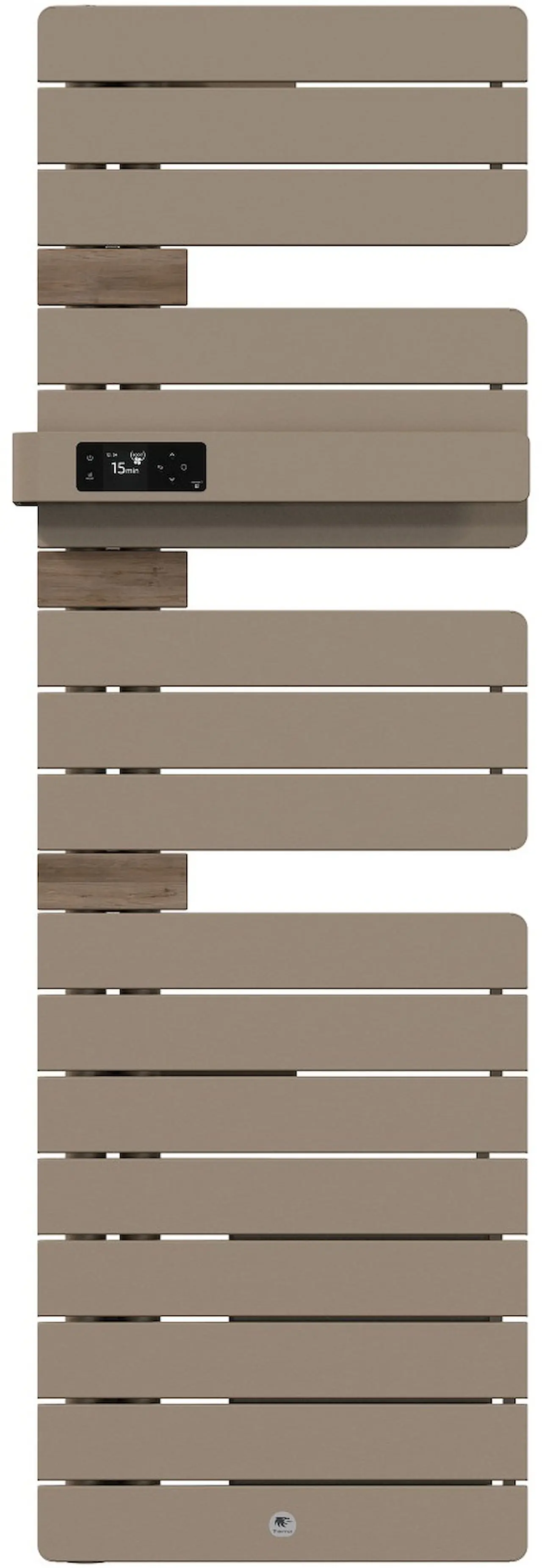 Radiateur électrique sèche-serviettes Allure 4 Classique Mât à gauche étroit 1600W Brun sable/Chêne - THERMOR - 483346