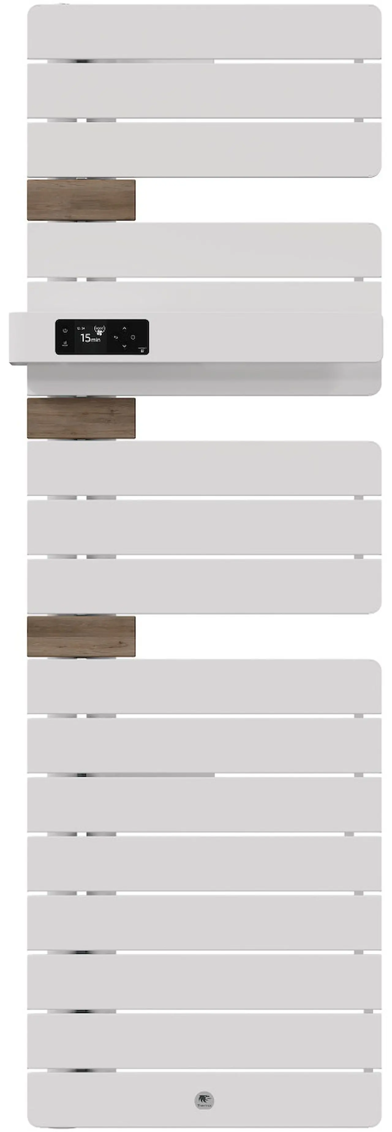 Radiateur électrique sèche-serviettes Allure 4 Classique Mât à gauche étroit 600W Blanc Mat/Chêne - THERMOR - 483392