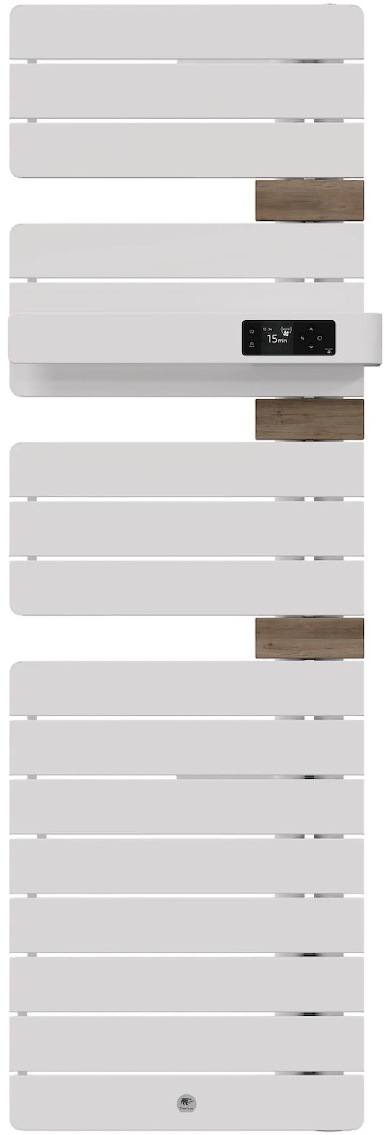 Radiateur électrique sèche-serviettes Allure 4 Classique Mât à droite étroit 600W Blanc Mat/Chêne - THERMOR - 483393