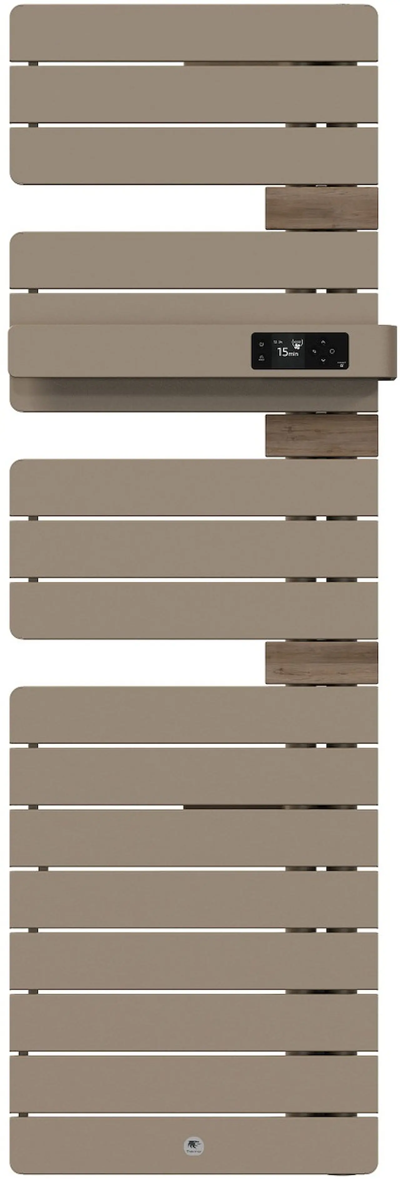 Radiateur électrique sèche-serviettes Allure 4 Classique Mât à droite étroit 600W Brun sable/Chêne - THERMOR - 483395