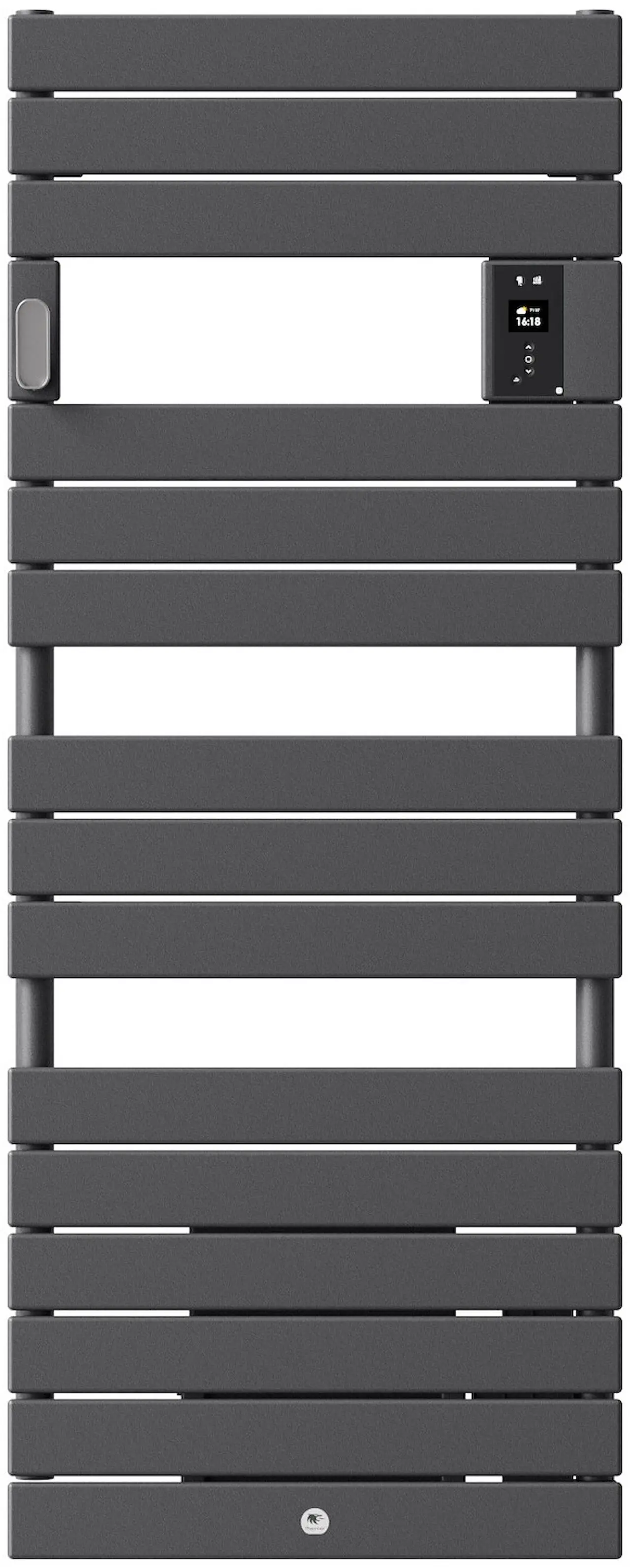 Radiateur sèche-serviettes Riviera 2 avec soufflerie, Gris menhir, 1500 W, Standard - THERMOR - 498509