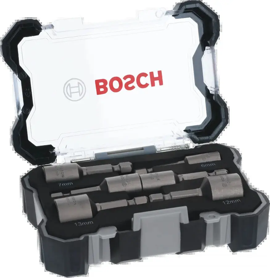 Set de 6 douilles à queue BOSCH 6 pans mâle 1/4" pour vis à tête 6 pans - 2608551079