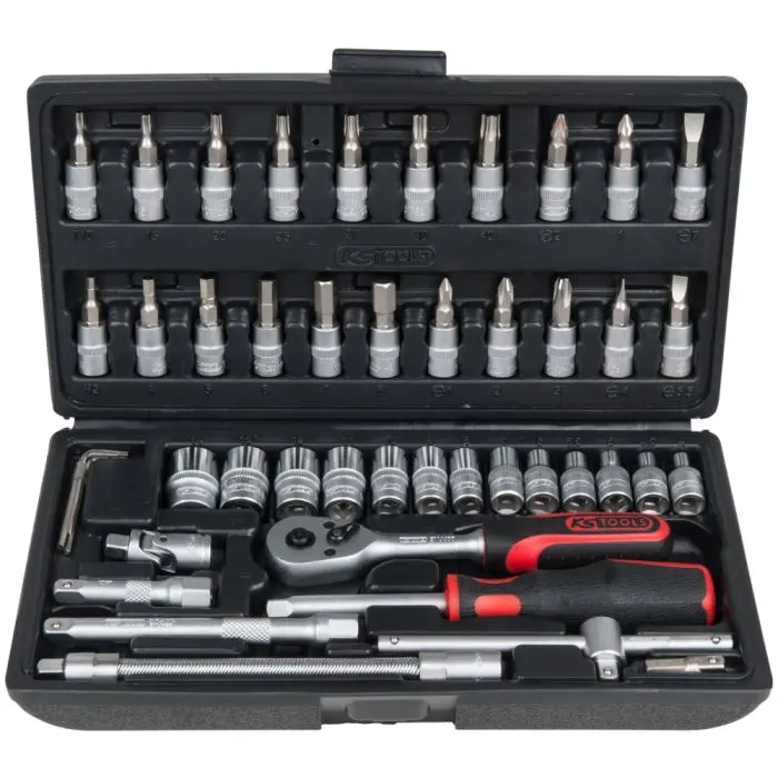 Coffret de douilles F6 et accessoires 1/4", 46 pièces - KSTOOL - 911.0646