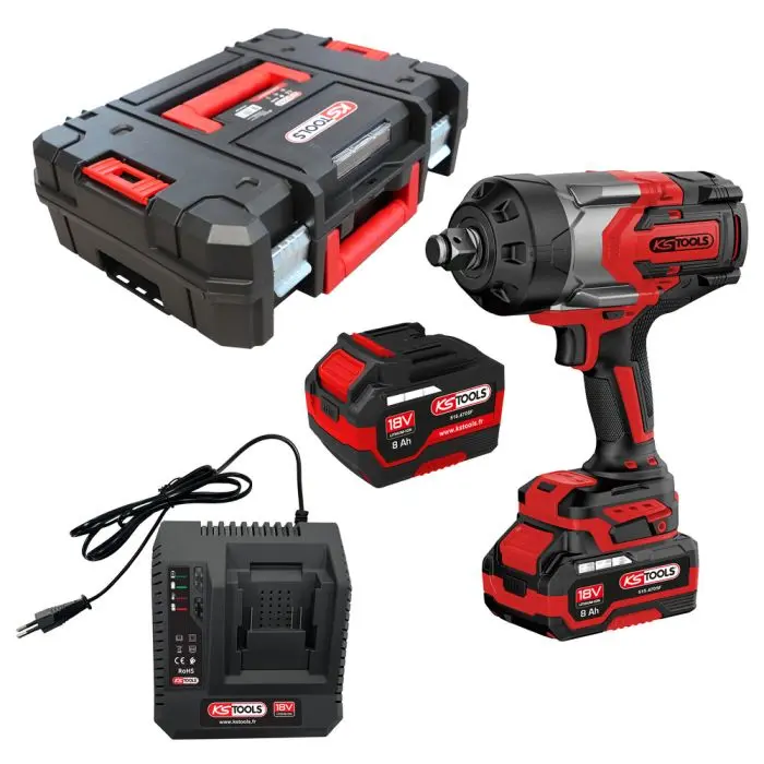 Coffret clé à chocs 3/4'' 18V, 2300 Nm - KSTOOL - avec 2 batteries - chargeur - coffret - 515.4720F