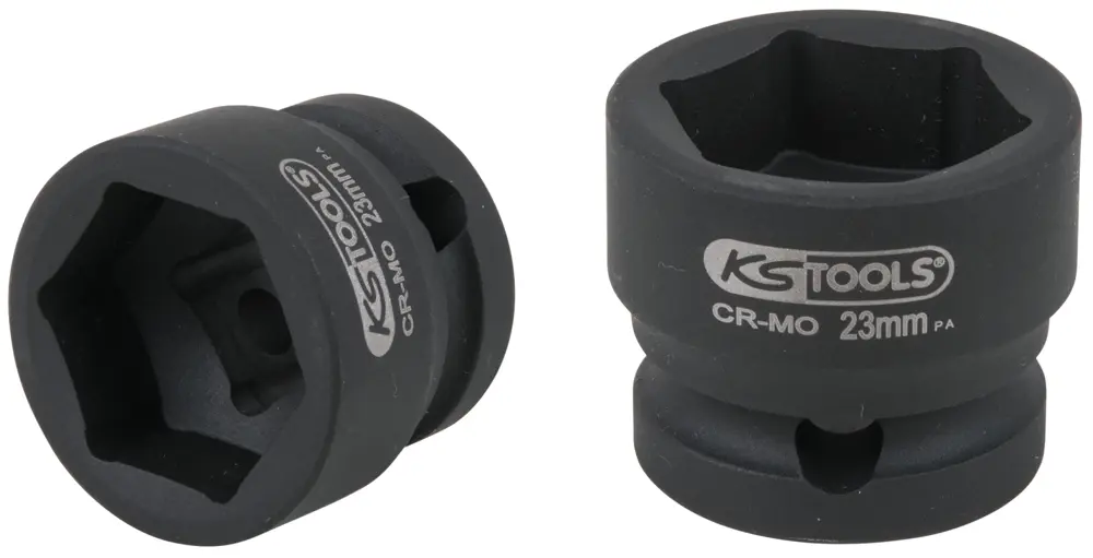 Douille à chocs 6 pans 1/2", L 28mm 23mm sur carte - KSTOOLS - 515.0072-E