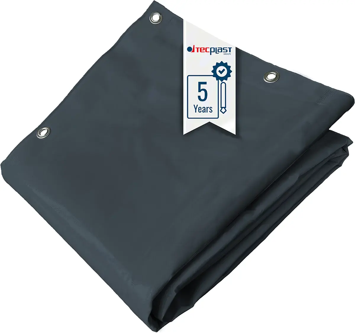 Bâche PVC LP506 anti UV étanche 6x8 m - Gris - TECPLAST - PR1716