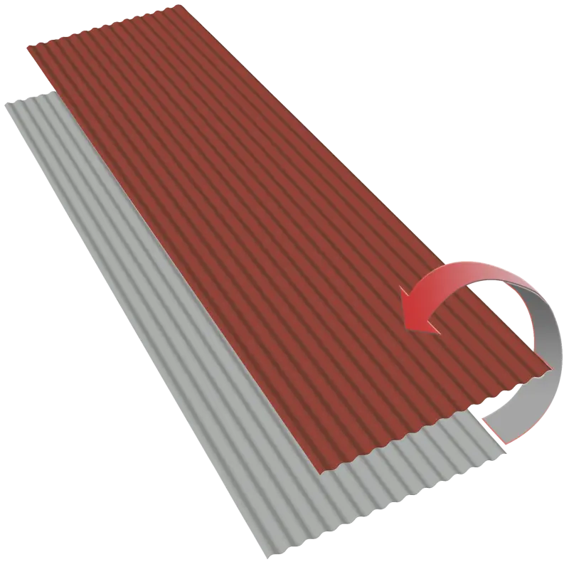 Plaque de couverture ondina BI COLOR BLEU ARD/ TERRE NAT - 1077X2000 cm - OLLB020BATN