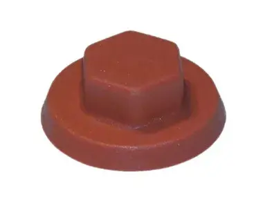 Cache-vis à plaque. Couleur rouge corail Ø 23 x H. 9 mm - CVT6LFCO