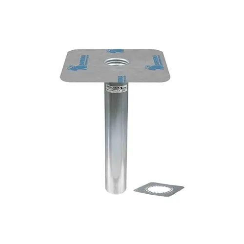 Draini droite Alsan 75 L 400 ALU Platine en voile moignon droite L.400 mm D 75 mm - SOPREMA - 00119626-E0180