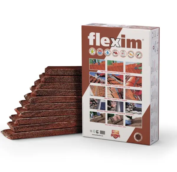 Mortier de toiture - FLEXIM - 500  x 100 x 35 mm BWK - paquet de 10 plaquettes - brun foncé - 1000004371