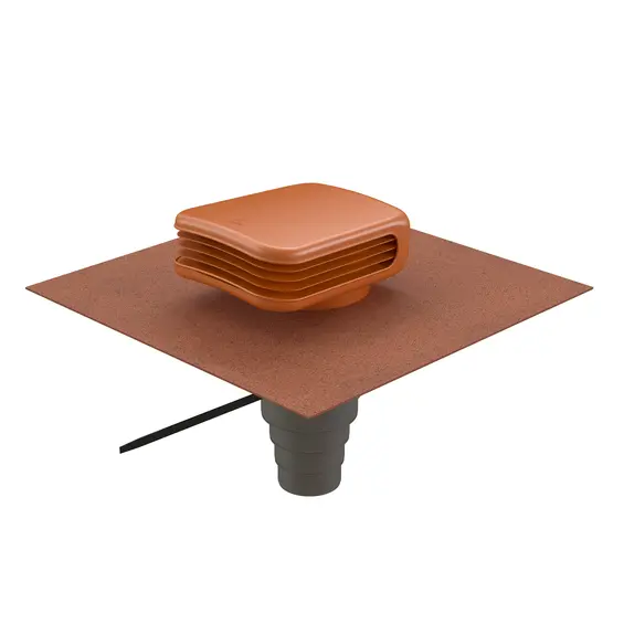 Sortie de toit VMC Valetis universel ocre avec multidiam - 172122