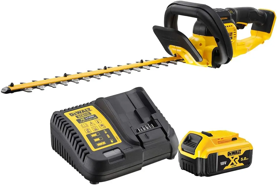 Taille haies 55 cm XR 18V - 1 batterie 5Ah + 1 Chargeur - DEWALT - DCMHT563P1-QW