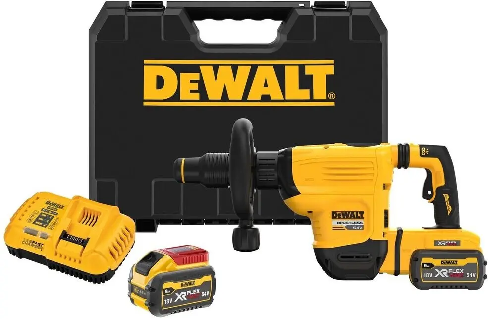 Burineur SDS-Max - Flexvolt XR  19.4 Joules - DEWALT - avec 2 batteries 3.0 Ah 54V - chargeur - coffret - DCH892X2-QW