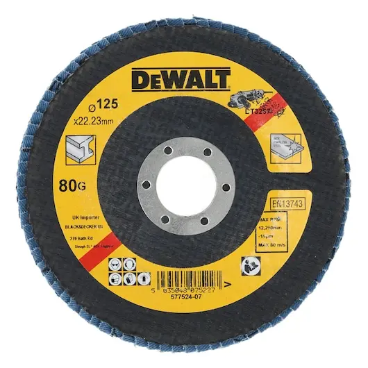 Disque à lamelle type 29 - grain 80 D. 125mm - DEWALT - DT3267-QZ