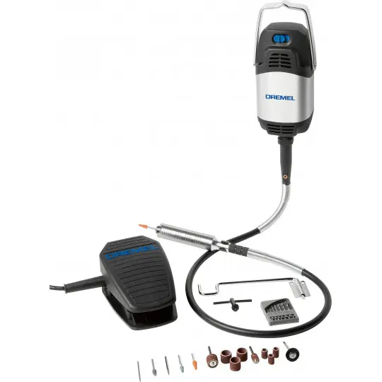 Dremel 9100 Fortiflex Heavy Duty Flexible Shaft - outil multifonction spécial avec moteur 300 W, arbre flexible et pédale - F0139100JA