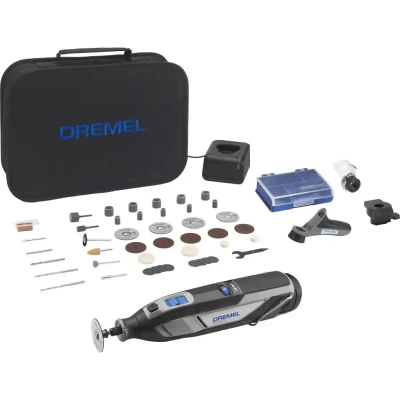 Outil multi-fonction sans fil 12V - DREMEL - avec 1 batterie 2Ah chargeur - accessoires - mallette - F0138240JF