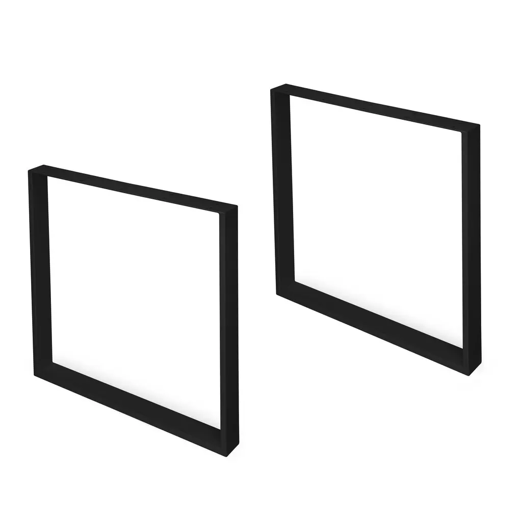Lot 2 pieds de table square 800x720 Noir - EMUCA - 2040114
