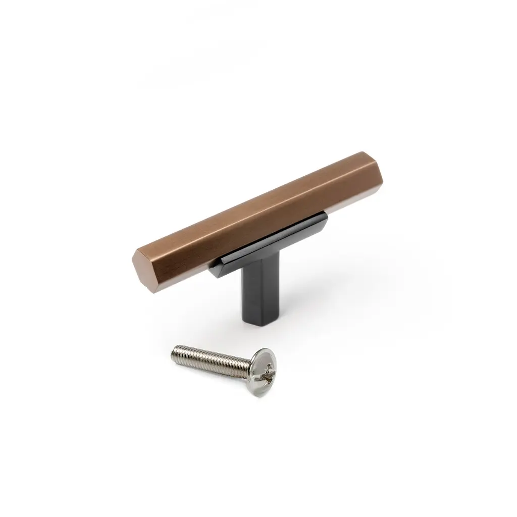 Bouton pour meubles Patna L60mm Aluminium Bronze - EMUCA - 9362808