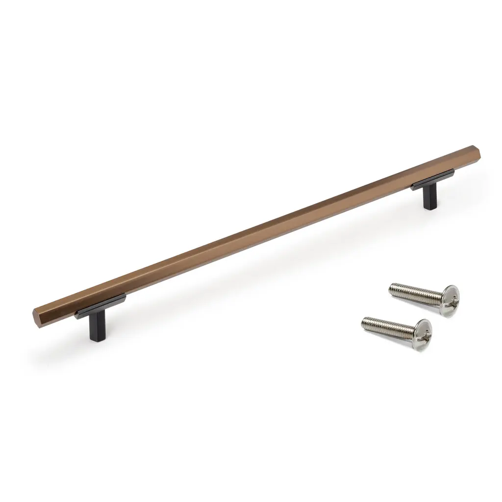 Poignée pour meubles Riad L232mm entraxe 192mm Aluminium Bronze - EMUCA - 9363008