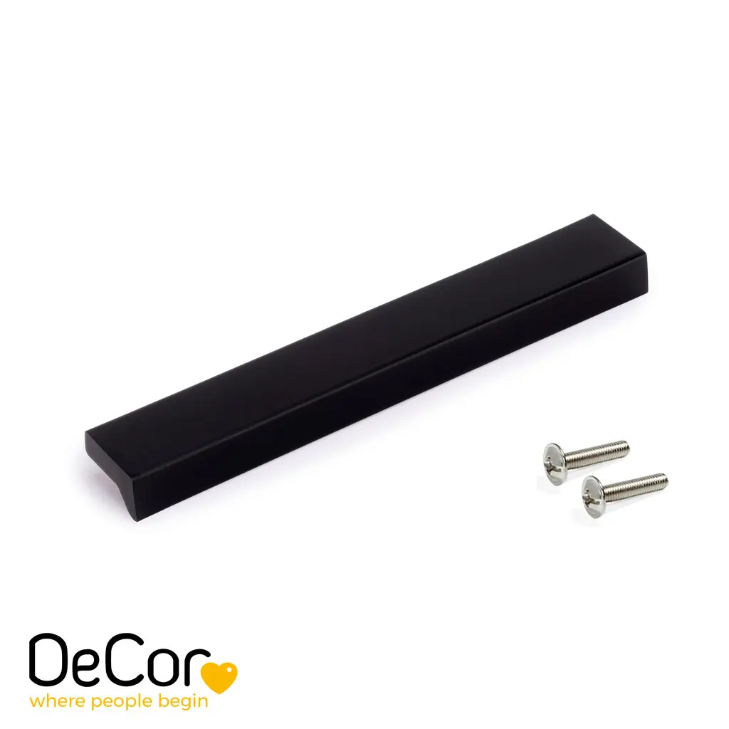 Poignée pour meubles Xirivella L160mm entraxe 128mm Aluminium Anodisé noir - EMUCA - 9355567