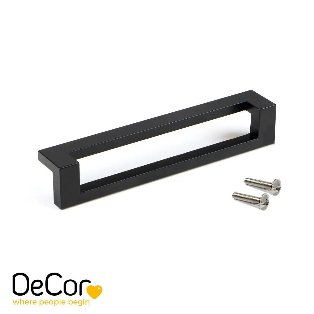 Poignée pour meubles Ribarroja L144mm entraxe 128mm Zamak Peint en noir - EMUCA - 9359414