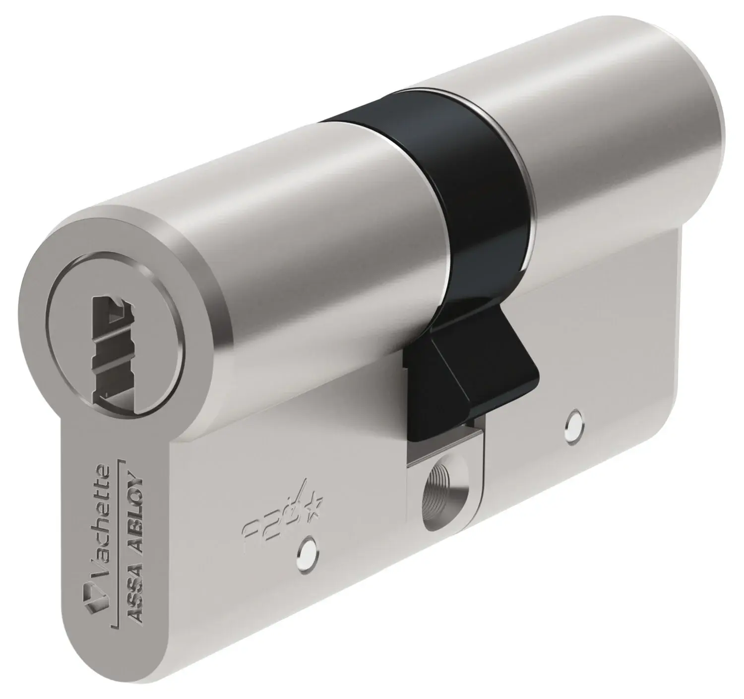 Cylindre double VMI - Longueur totale 80 mm (40 x 40 mm) + 4 Clés Variés - Laiton nickelé - VACHETTE - 20507000