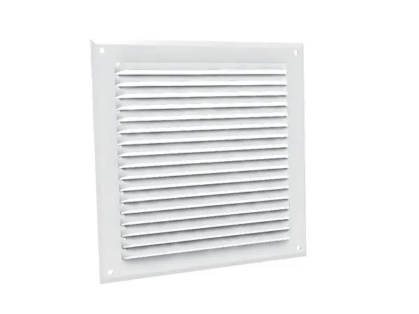Grilles à auvents en aluminium prélaqué blanc - ANJOS - 6714
