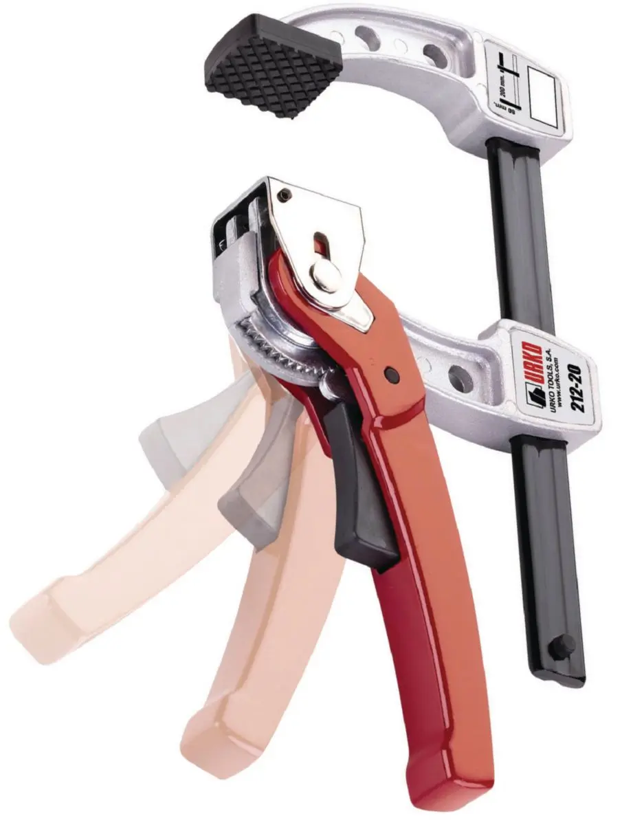 Serre-joint rapide à levier 20 cm section 20 x 6 mm saillie de 80 mm - URKO - 1616020