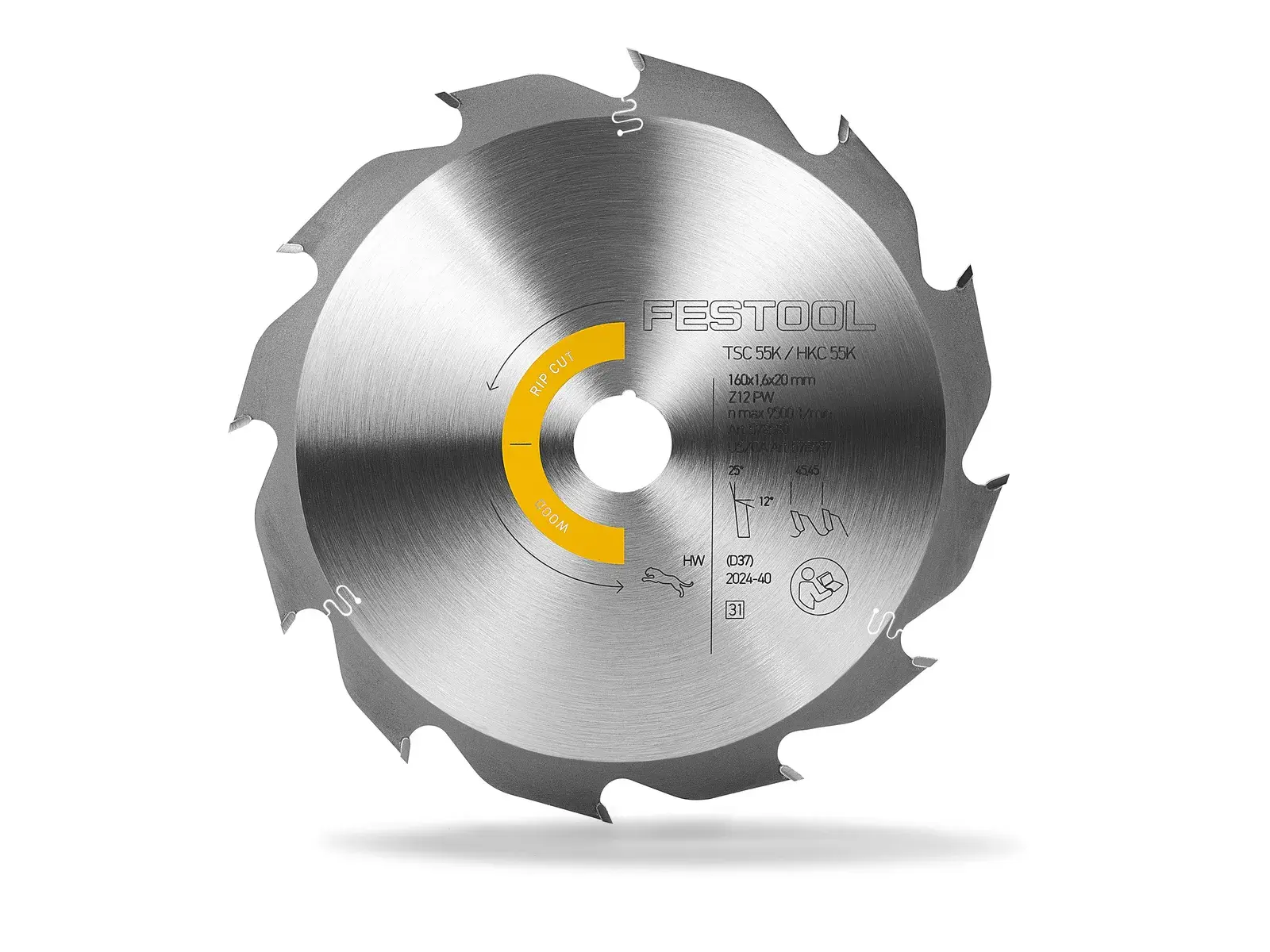 Lame de scie circulaire WOOD RIP CUT HW 160x1,6x20 PW12 - FESTOOL - 578580