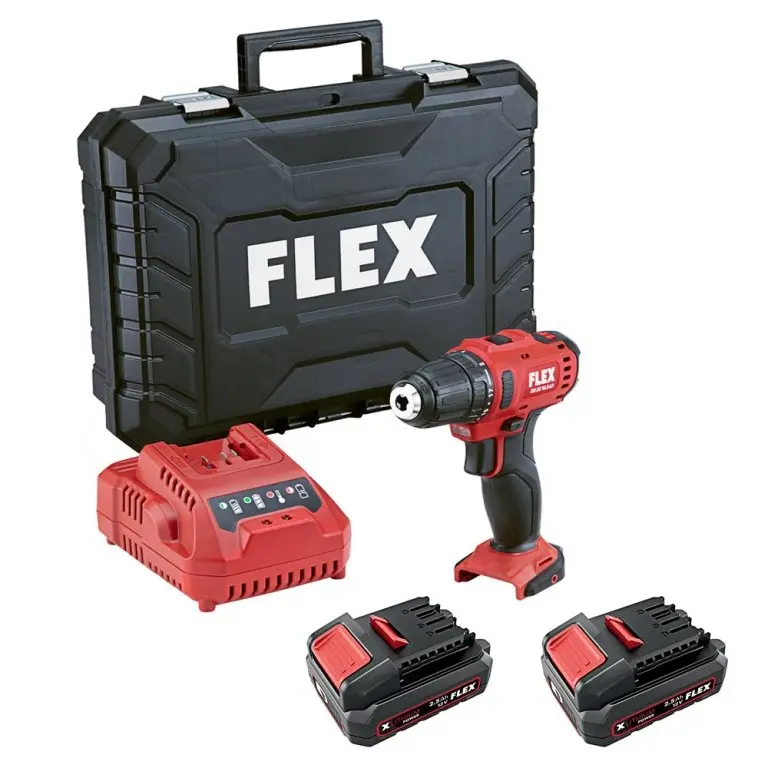 Perceuse-visseuse 12 V avec 2 batteries 2,5 Ah + chargeur + coffret - FLEX - 532274