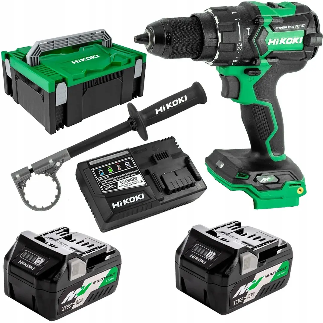 Perceuse visseuse HIKOKI 36V + 2 batteries 2.5Ah - 155 Nm Multivolt - DS36DCWRZ