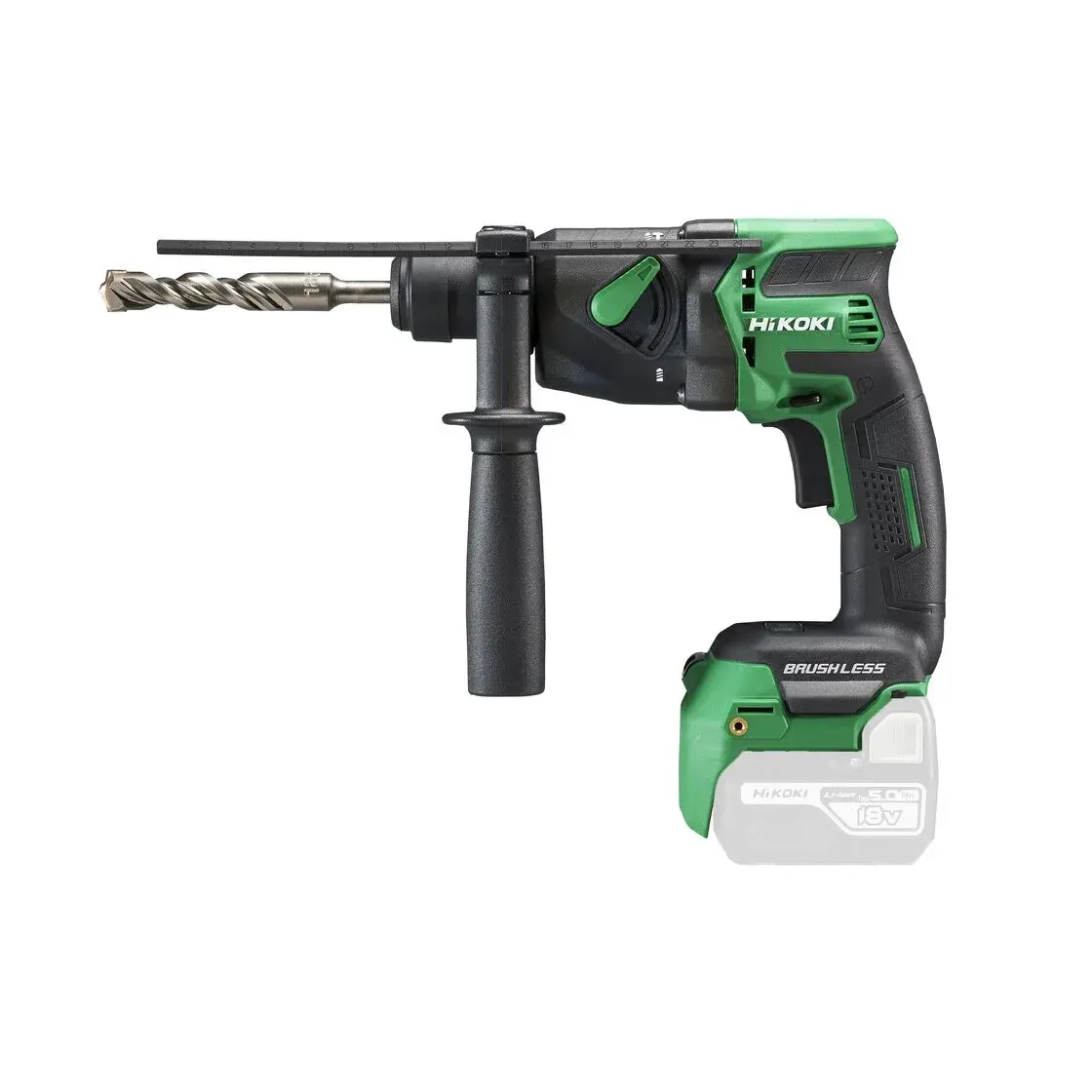 Perforateur SDS+ 18mm Brushless 18V  Li-ion 1,3 J - 2 modes - HIKOKI - sans batterie, ni chargeur - HitCase II - DH18DPBW2Z