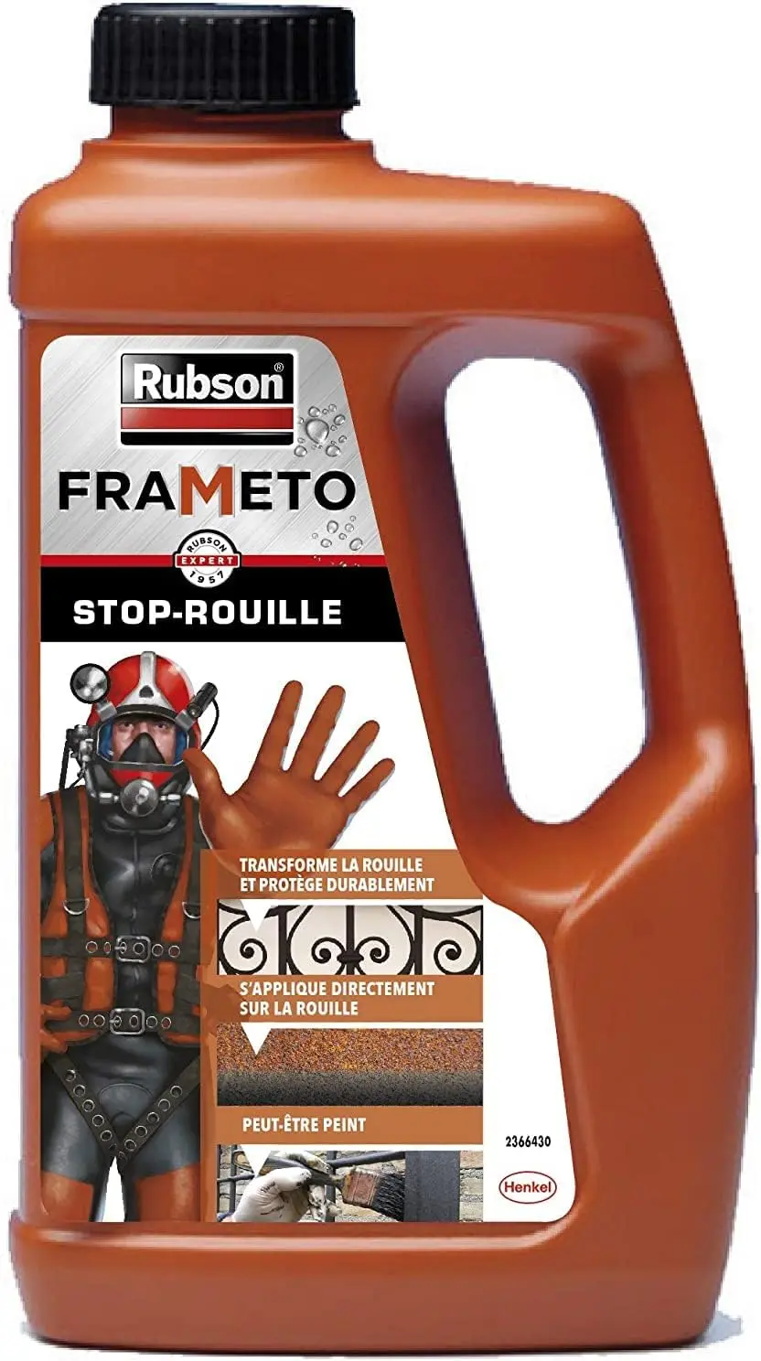 Frameto Stop-Rouille (bidon de 500 ml) – Traitement anti-rouille pour intérieur et extérieur – RUBSON - 2716011