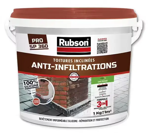 Revet étanchéite Toitures Anti-infiltrations Terre Cuite 1kg - RUBSON - 3018377