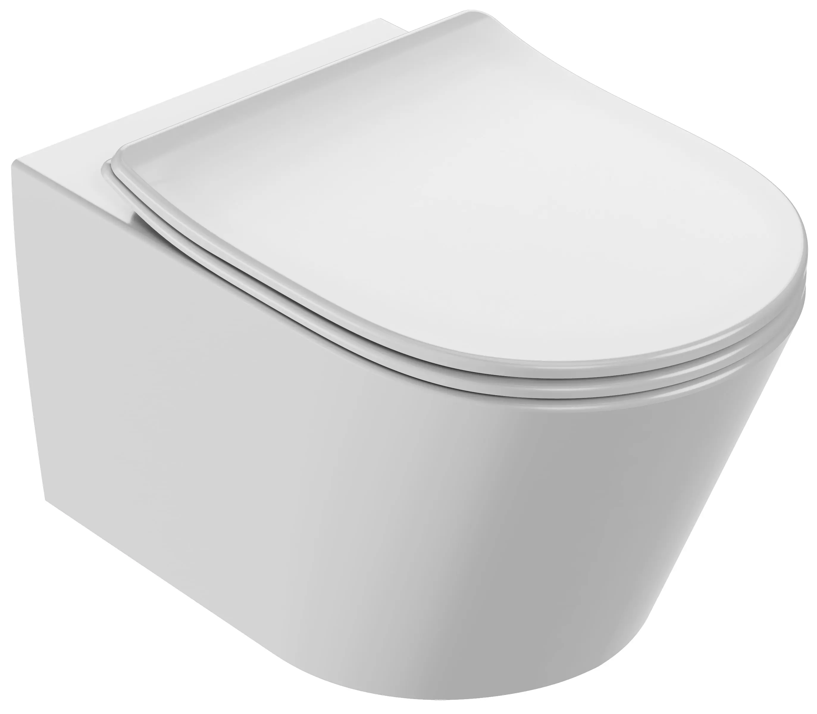 Pack cuvette suspendue sans bride BASTILLE carénée, avec Abattant Blanc - JACOB DELAFON - EDAB134-00