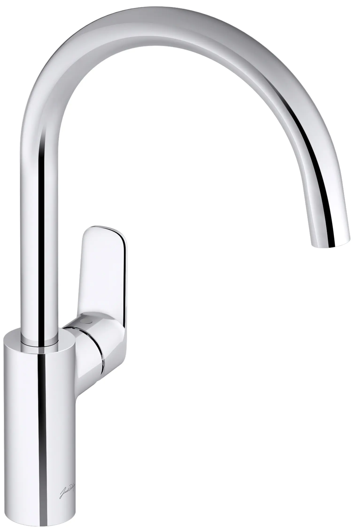 Mitigeur évier, bec col de cygne orientable July+, C3  Chrome - JACOB DELAFON - E35686-4-CP