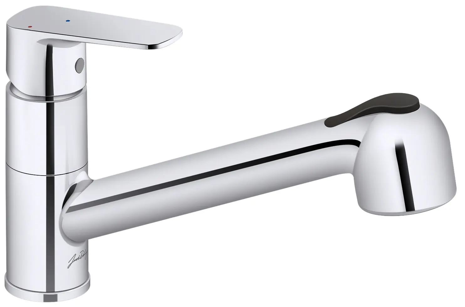 Mitigeur évier bec profilé avec douchette 2 jets   July+, C3 -  Chrome - JACOB DELAFON - E35690-4-CP