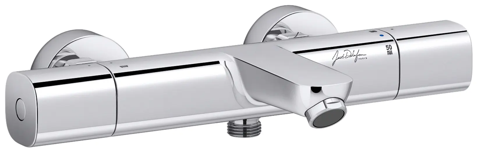 Mitigeur thermostatique bain-douche mural July+, C3 Avec raccords Chrome - JACOB DELAFON - E35675-9-CP