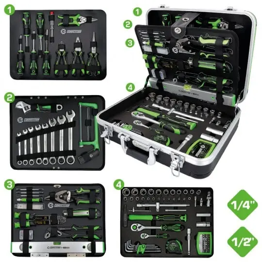 Coffret d'outillage généraliste compétition 1/4 + 1/2 145 pièces - KSTOOL - 512.0145