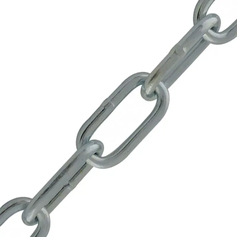 Chaîne droite soudée maillon long acier zingué Ø 6mm - VISO - vendu au mètre - DIN234C