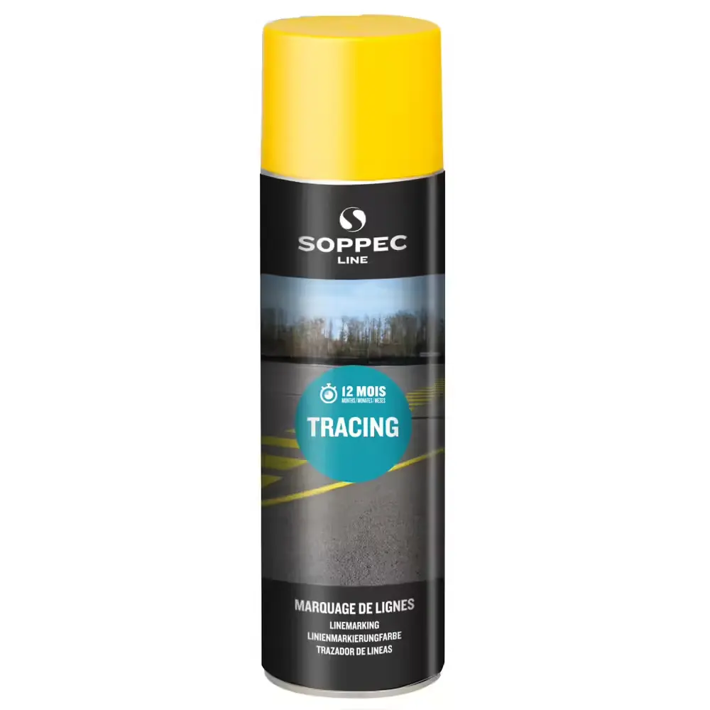 Traceur tracing aérosol 500ml jaune- SOPPEC - 151602