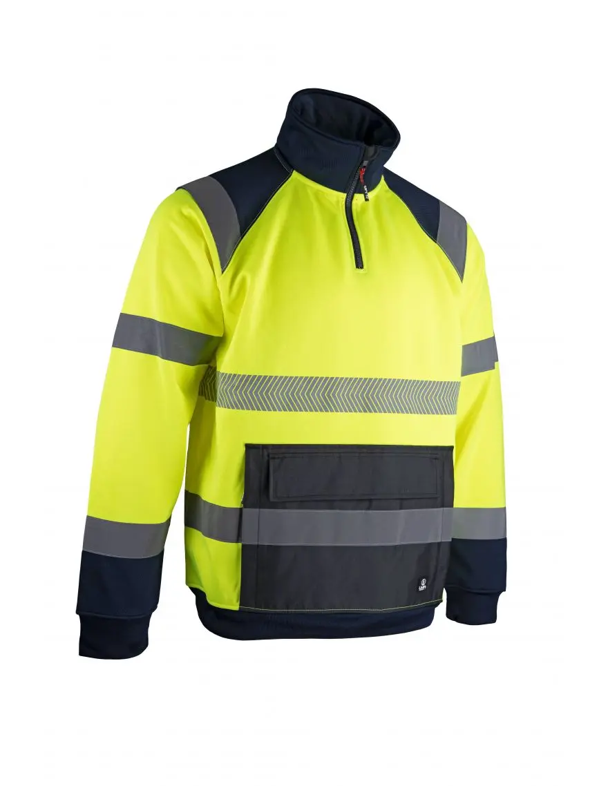 Sweat haute visibilité col camionneur mire - LMA - 8084