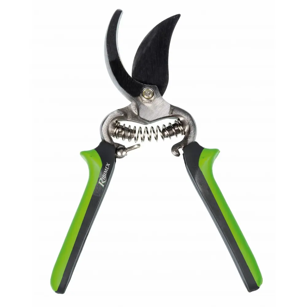  Sécateur courbe 200 mm poignée bi-matière - RIBIMEX - PRSFC08BM