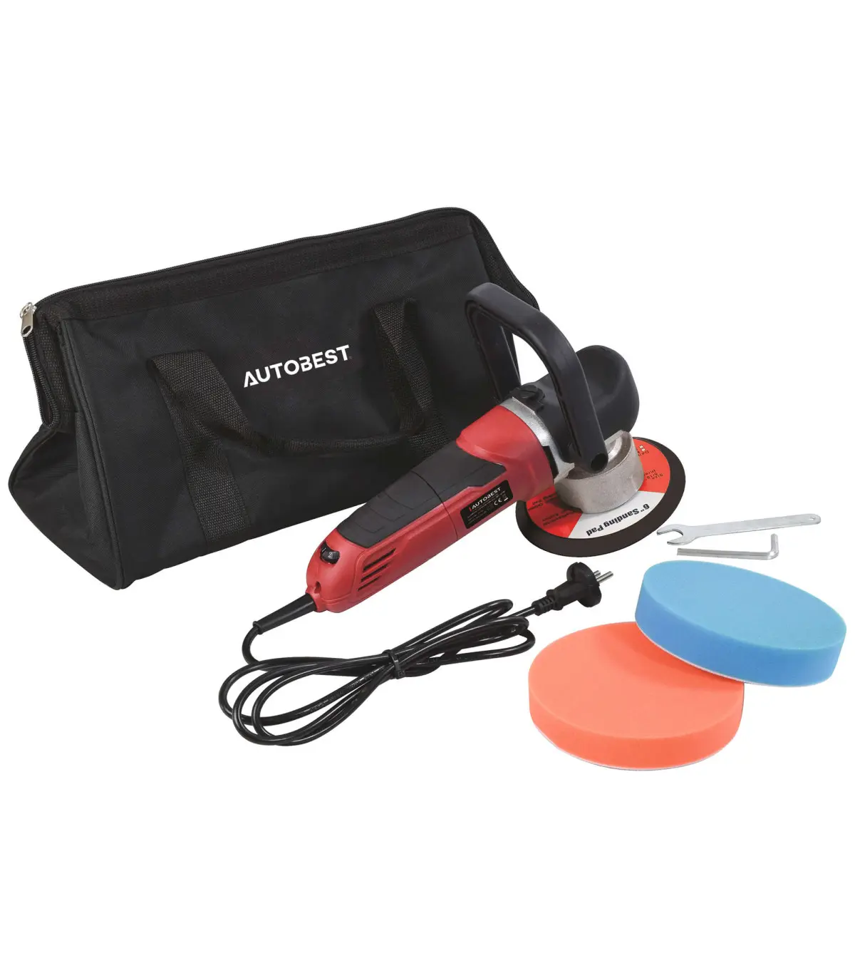 Polisseuse orbitale PRO 230V - avec 2 Pads mousses - AUTOBEST - 327281